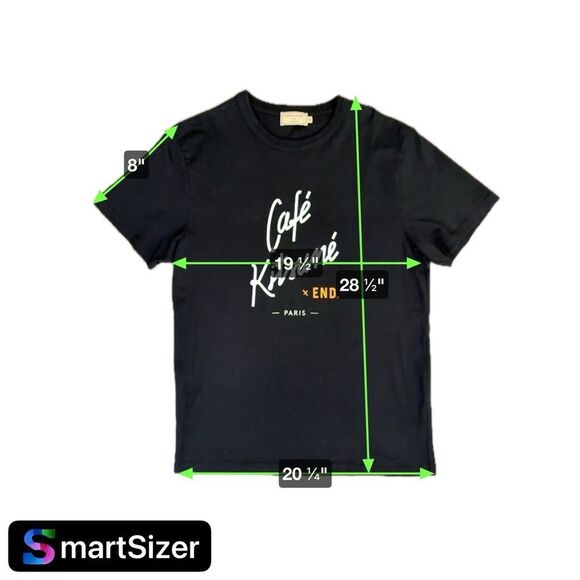 Maison Kitsuné x END. Cafe Club Graphic Print T-Shirt - Men’s Medium - Picture 7 of 7
